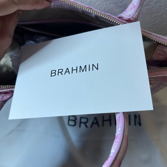 Brahmin Caroline Mulberry Potion Melbourne Leather NWT PINK - Picture 7 of 10